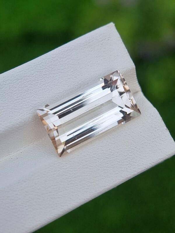 13.97 ct Natural Imperial Topaz – Rectangular Cut, Very Light Yellow, Untreated Gemstone