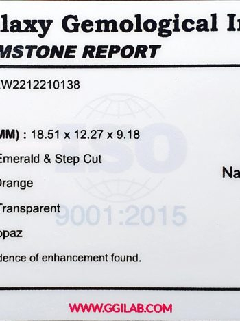 Imperial topaz stone from katlang paksitan natural certified untreated