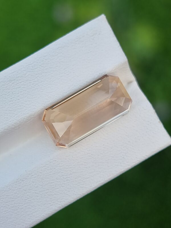 11.97 ct Natural Imperial Topaz – Emerald Cut, Orange, Untreated Gemstone