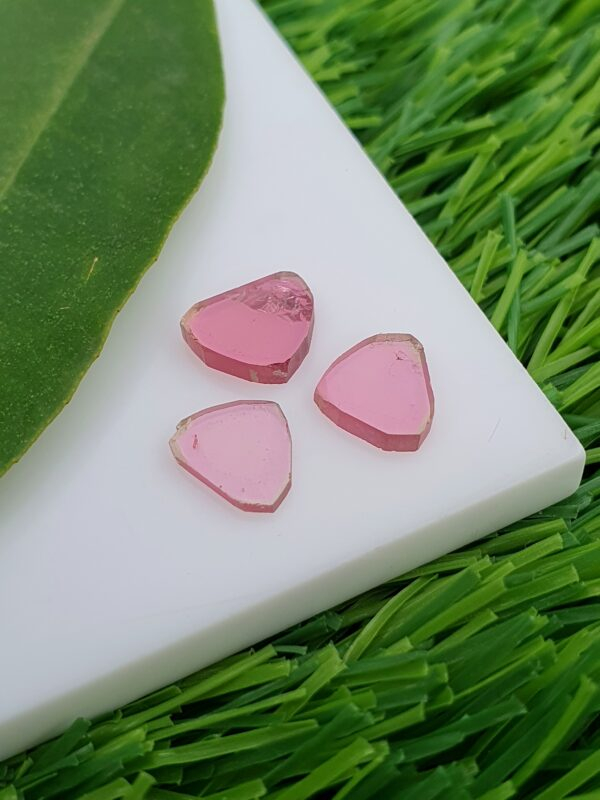 pink tourmaline slices