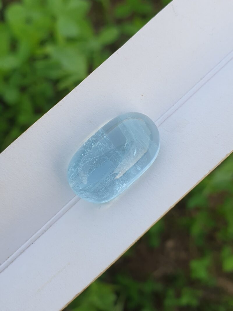 blue aquamarine cabochon
