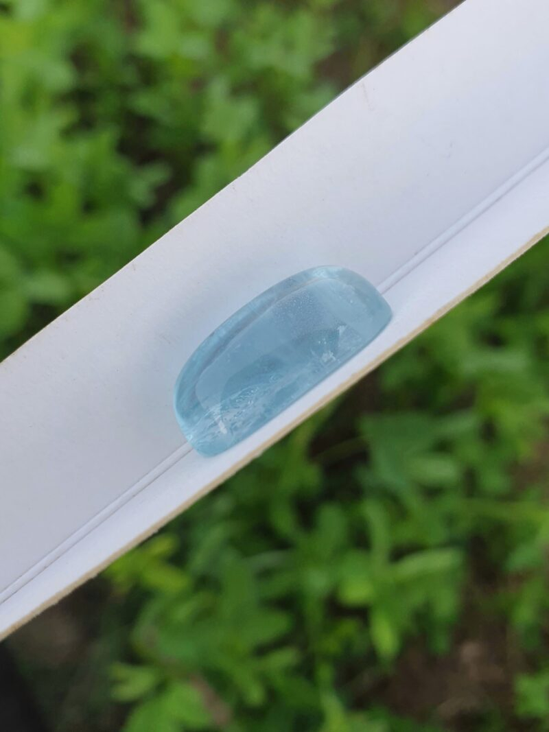 blue aquamarine cabochon