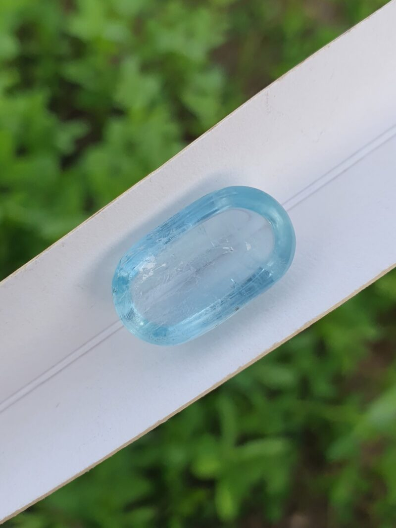 blue aquamarine cabochon