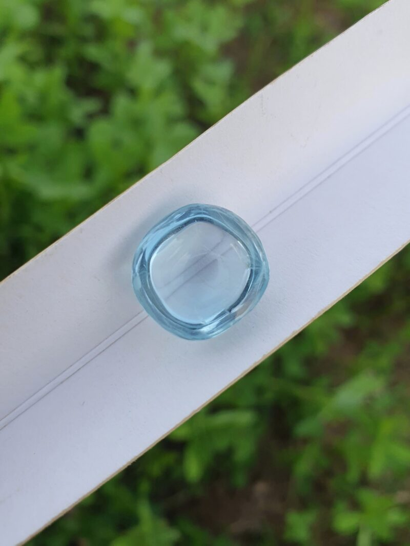 blue aquamarine cabochon