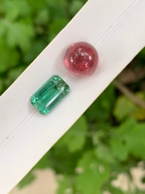 Natural Rubilite Tourmaline Cab | 3.98 ct & 2.69 ct |