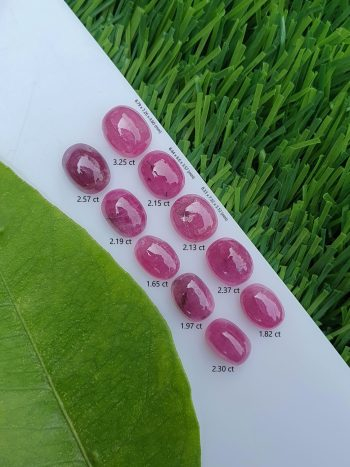 ruby stone cabochon lot from jegdalak afghanistan