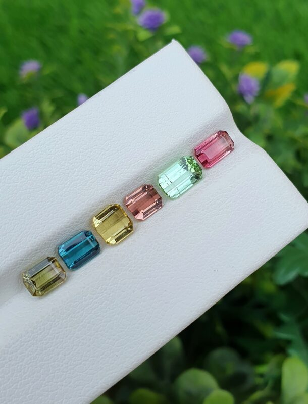 pink green yellow blue multicolor tourmaline lot form afghanistan