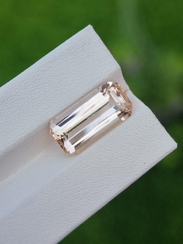 8.36 ct Natural Imperial Topaz – Emerald Cut, Light Orange, Untreated Gemstone