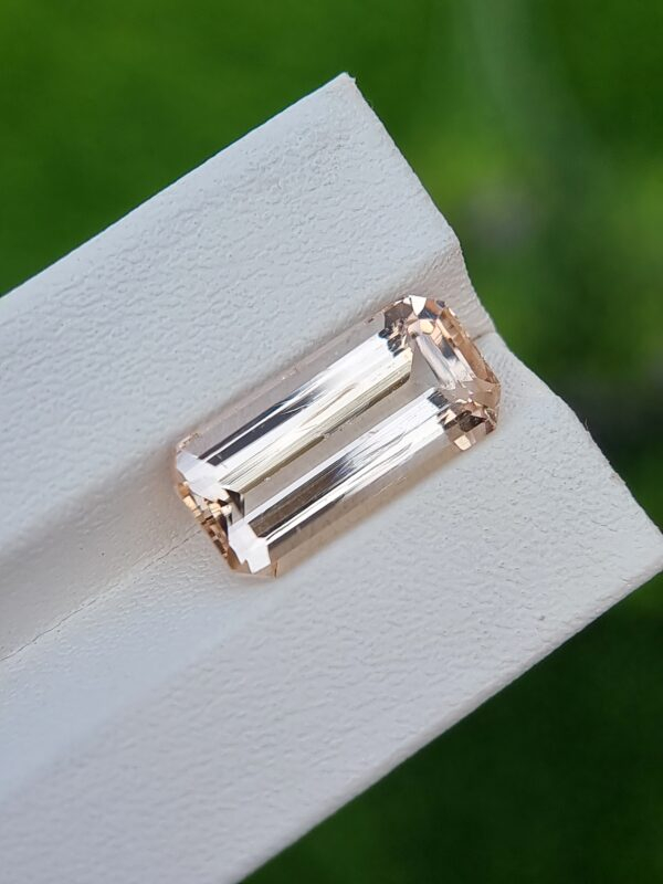 8.36 ct Natural Imperial Topaz – Emerald Cut, Light Orange, Untreated Gemstone