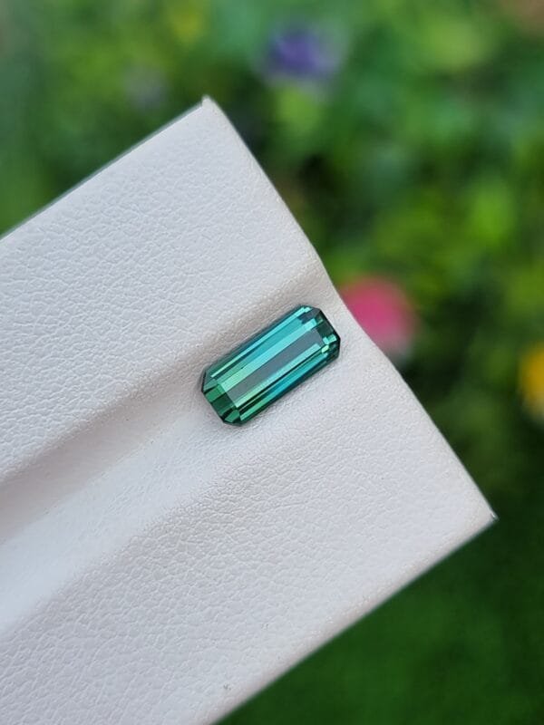 Bicolor tourmaline stone from Afghanistan loupe clean