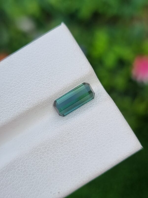 Bicolor tourmaline stone from Afghanistan loupe clean