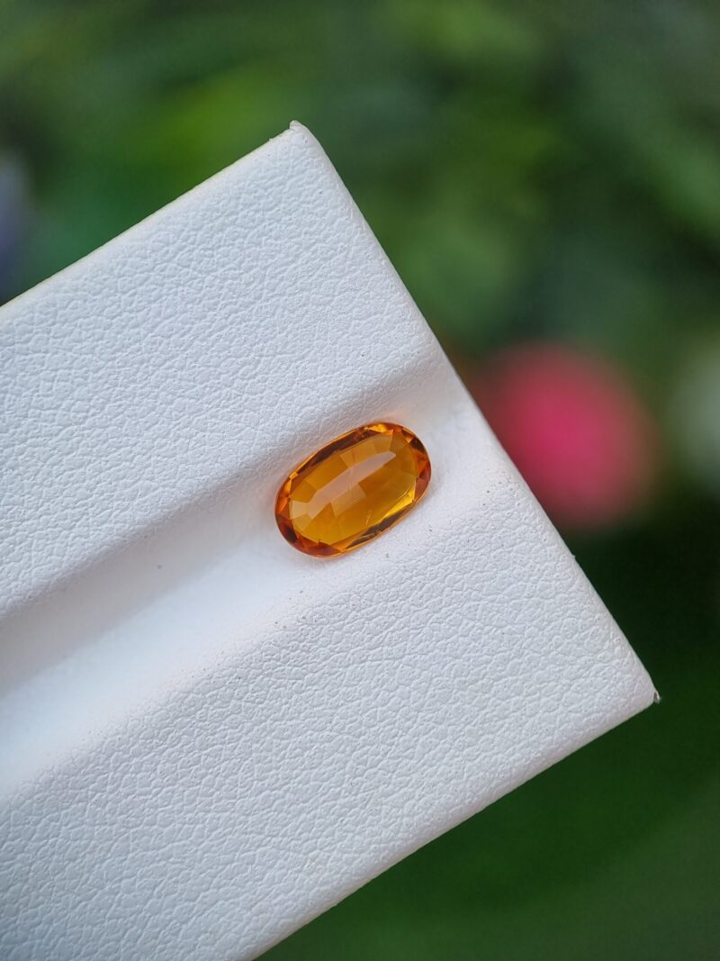 Clinohumite Stone From Tajikistan Oval Shape