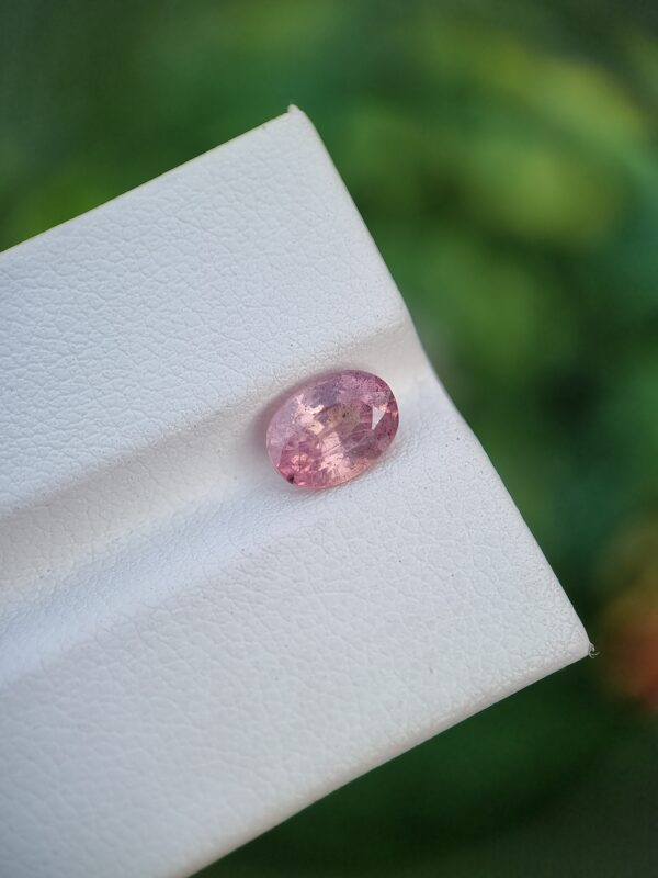 Orangish pink sapphire stone from Kashmir