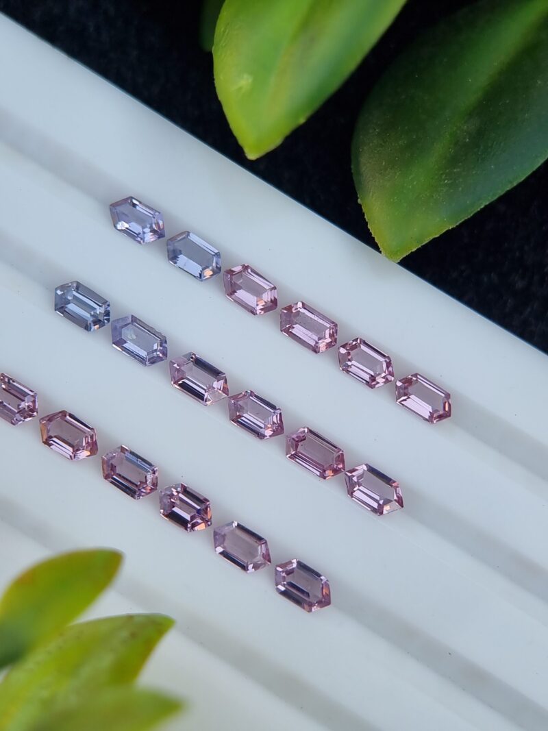 Calibrated Natural Spinel Gemstones Lot from Badakhshan, Afghanistan - 3.64 ct, Pink, Purple, Violet