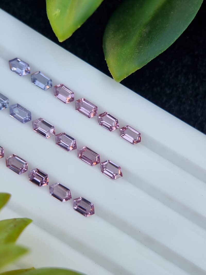 Calibrated Natural Spinel Gemstones Lot from Badakhshan, Afghanistan - 3.64 ct, Pink, Purple, Violet