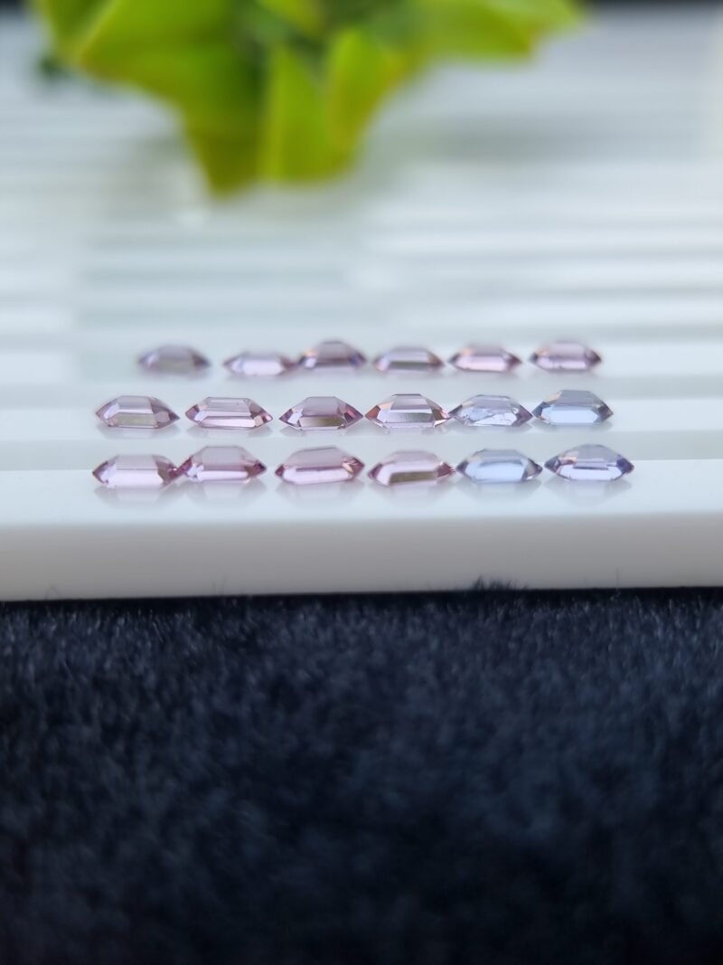 Calibrated Natural Spinel Gemstones Lot from Badakhshan, Afghanistan - 3.64 ct, Pink, Purple, Violet