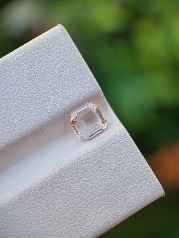 0.84 ct Natural Light Pink Sapphire Emerald Step Cut Gemstone