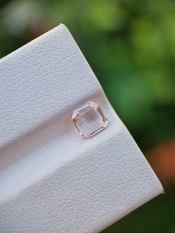 0.84 ct Natural Light Pink Sapphire Emerald Step Cut Gemstone