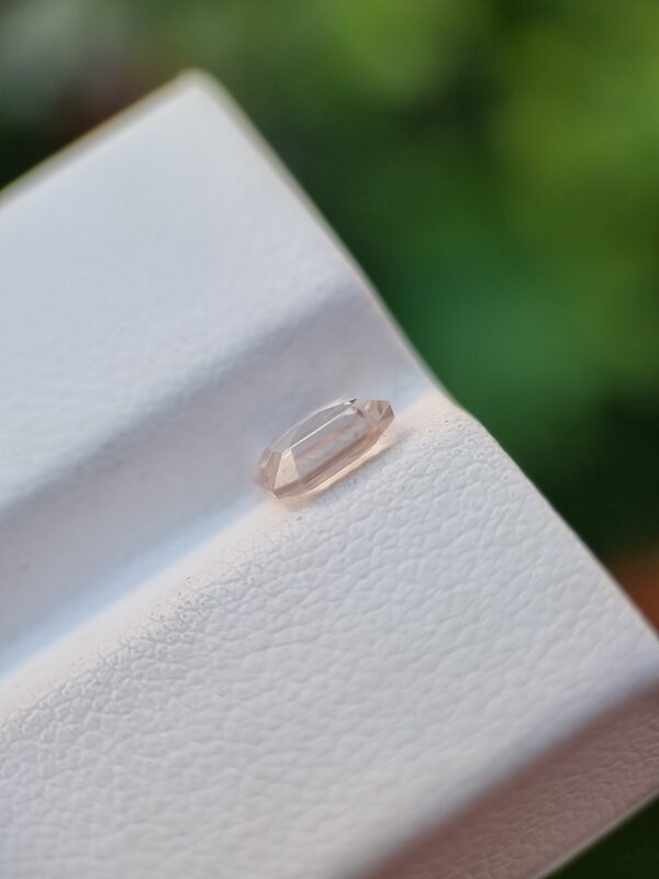 0.84 ct Natural Light Pink Sapphire Emerald Step Cut Gemstone