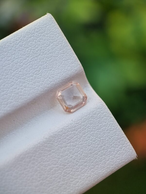 0.84 ct Natural Light Pink Sapphire Emerald Step Cut Gemstone