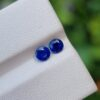 Matching Pair Natural Royal Blue Sapphire Round Step Cut Gemstones