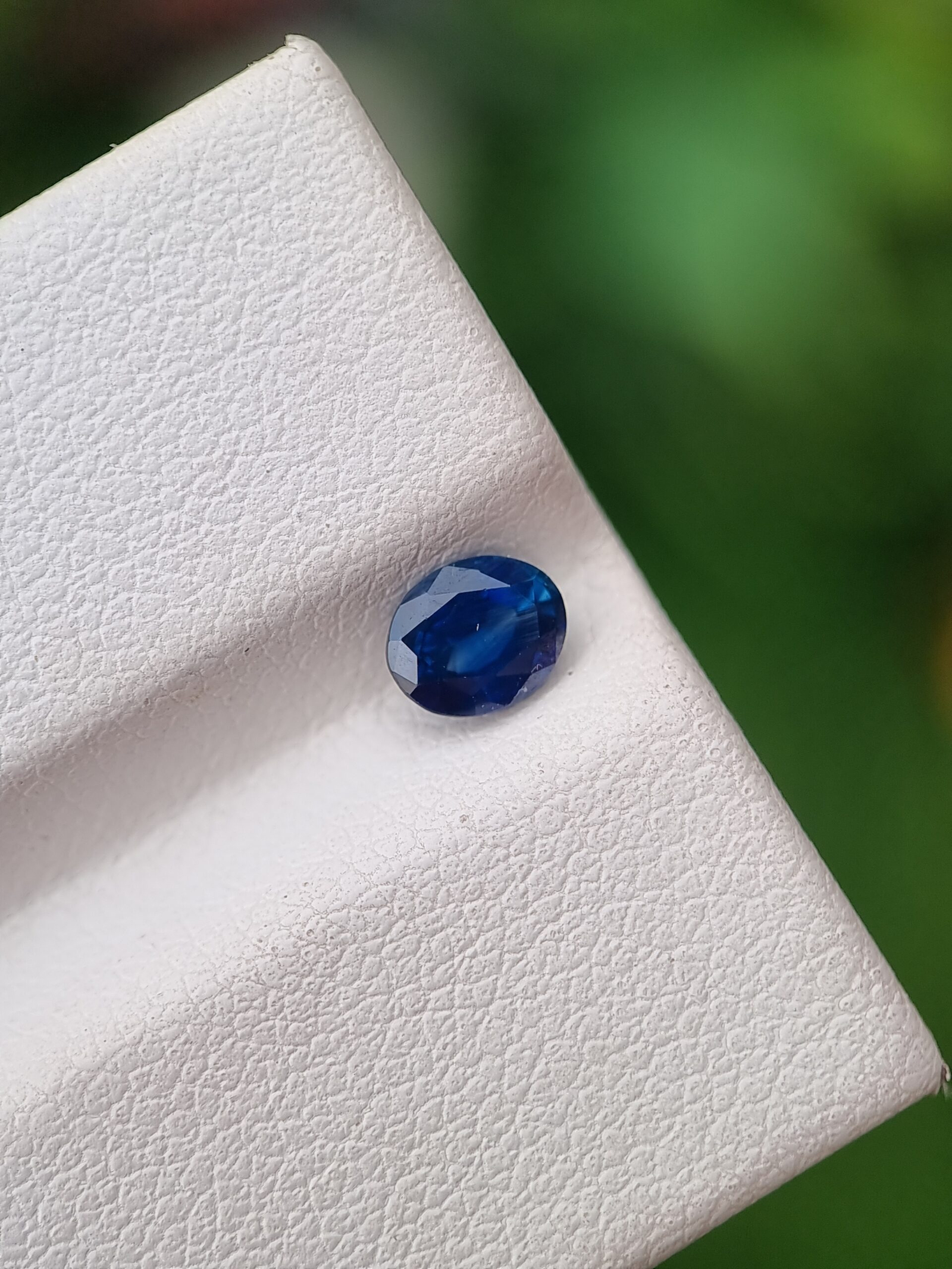 0.61 ct Natural Blue Sapphire Oval Shape Gemstone Certified by Galaxy Gemological Institute