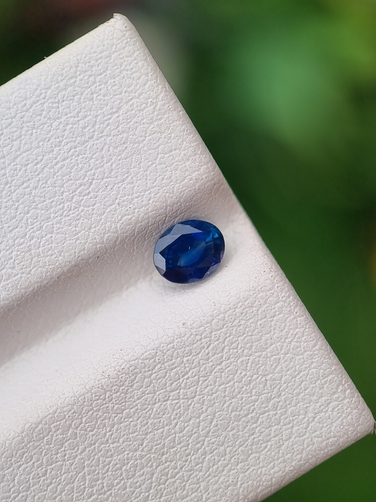 0.61 ct Natural Blue Sapphire Oval Shape Gemstone Certified by Galaxy Gemological Institute