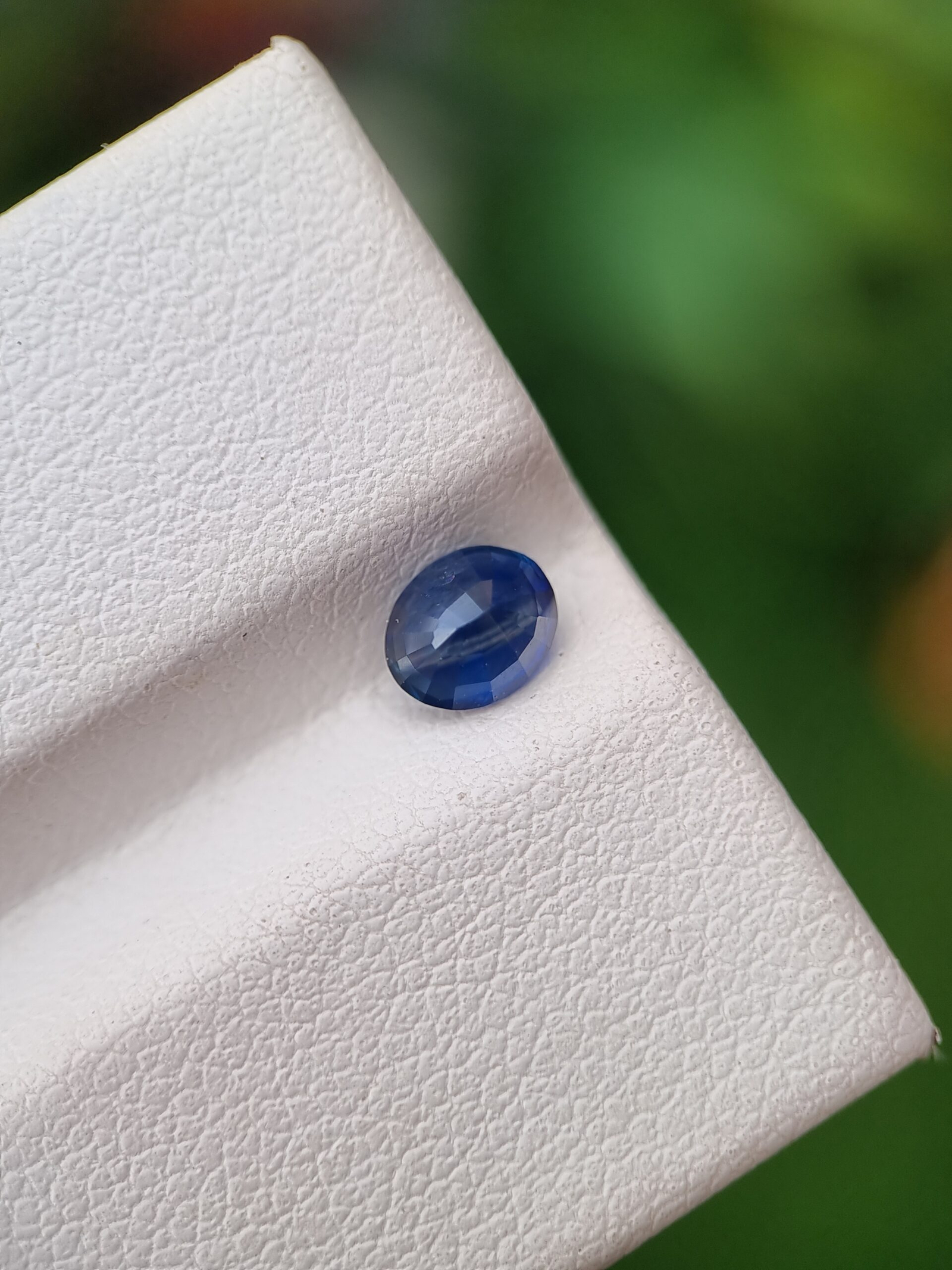 0.61 ct Natural Blue Sapphire Oval Shape Gemstone Certified by Galaxy Gemological Institute