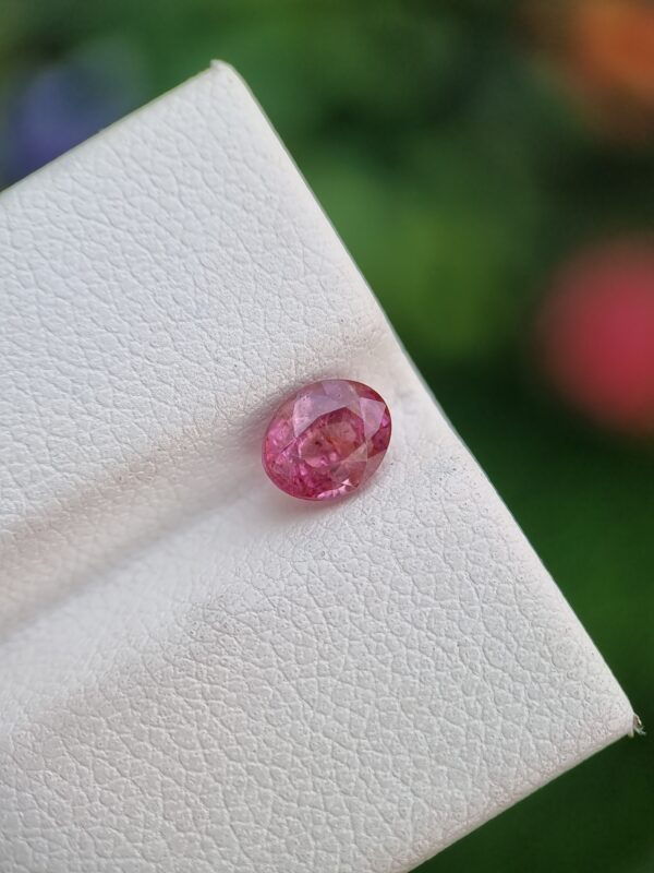 1.01 ct Deep Pink Natural Sapphire Gemstone | Oval Shape | Certified