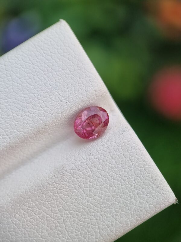 1.01 ct Deep Pink Natural Sapphire Gemstone | Oval Shape | Certified