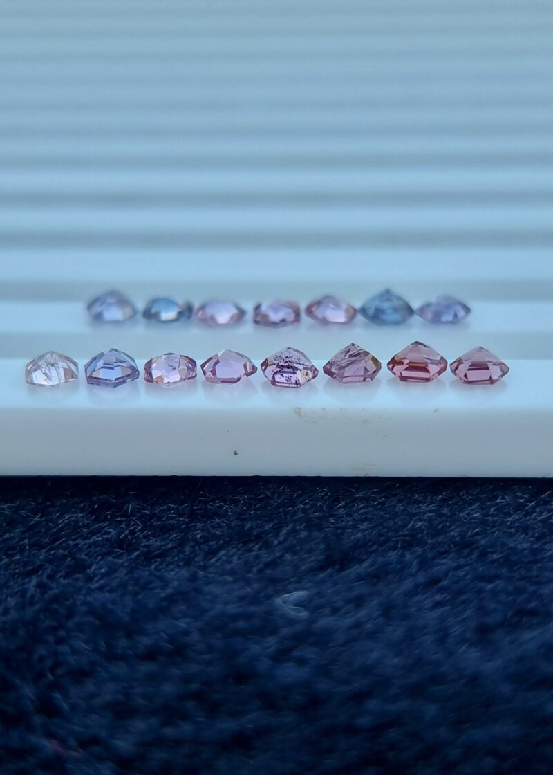 Natural Spinel Gemstone Lot - Purple & Violet Hexagonal Gems | Calibrated | 2.23 ct