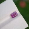 1.09 ct emerald cut natural sapphire, purplish pink, untreated, authentic Afghan origin.