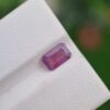 1.10 ct emerald cut natural sapphire in purplish pink, unaltered, sourced from Afghanistan.
