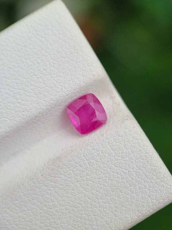 0.75 ct Natural Ruby - Reddish Pink Cushion Shape Gemstone from Jegdalak, Afghanistan
