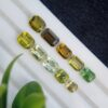 Lot of ten natural tourmalines, 8.53 ct total, with emerald and cushion cuts, from Afghanistan, untreated.