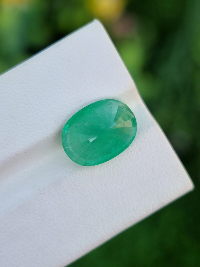 Natural Emerald Gemstone | 5.94 ct | Oval Cut | Rich Green Color