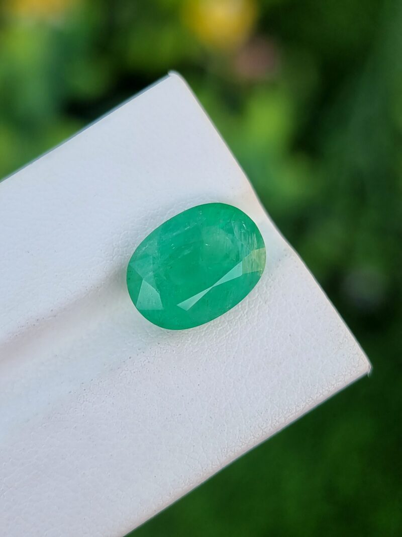 Natural Emerald Gemstone | 5.94 ct | Oval Cut | Rich Green Color