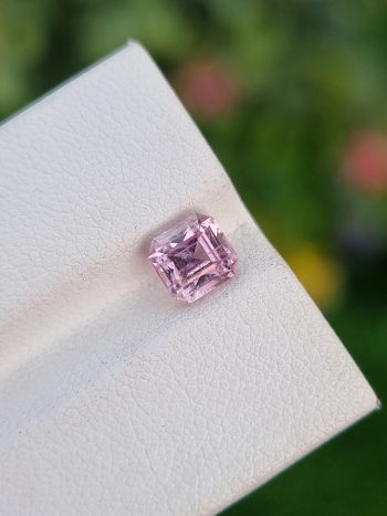 1.48 ct Natural Pink Topaz Emerald Cut from Katlang, Pakistan