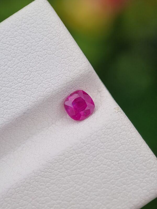 0.45 ct Natural Ruby Cushion Cut from Jegdalak, Afghanistan