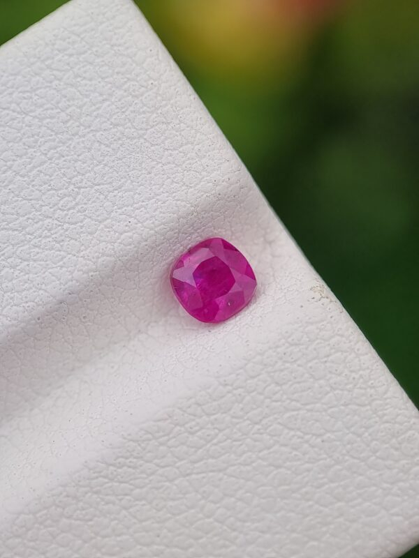 0.45 ct Natural Ruby Cushion Cut from Jegdalak, Afghanistan