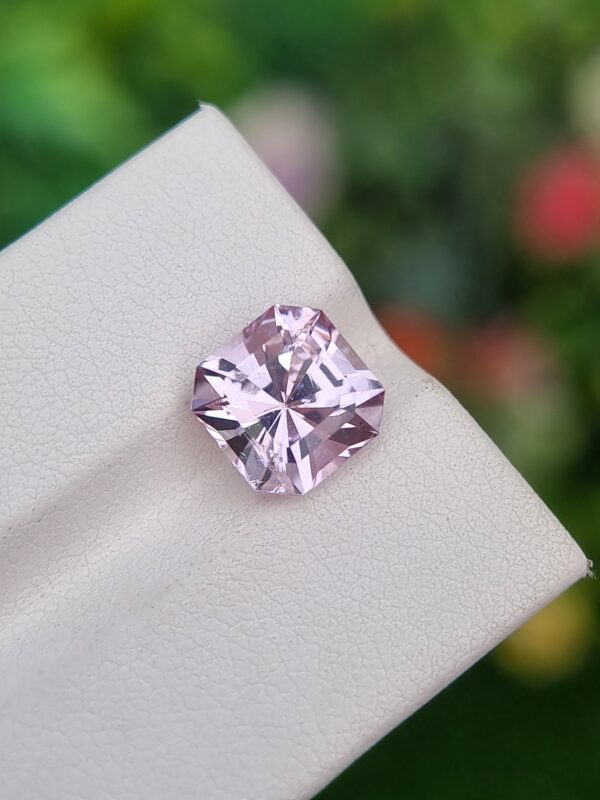 3.96 carat natural pink Imperial Topaz with emerald and precision cut,Untreated, from Katlang, Pakistan