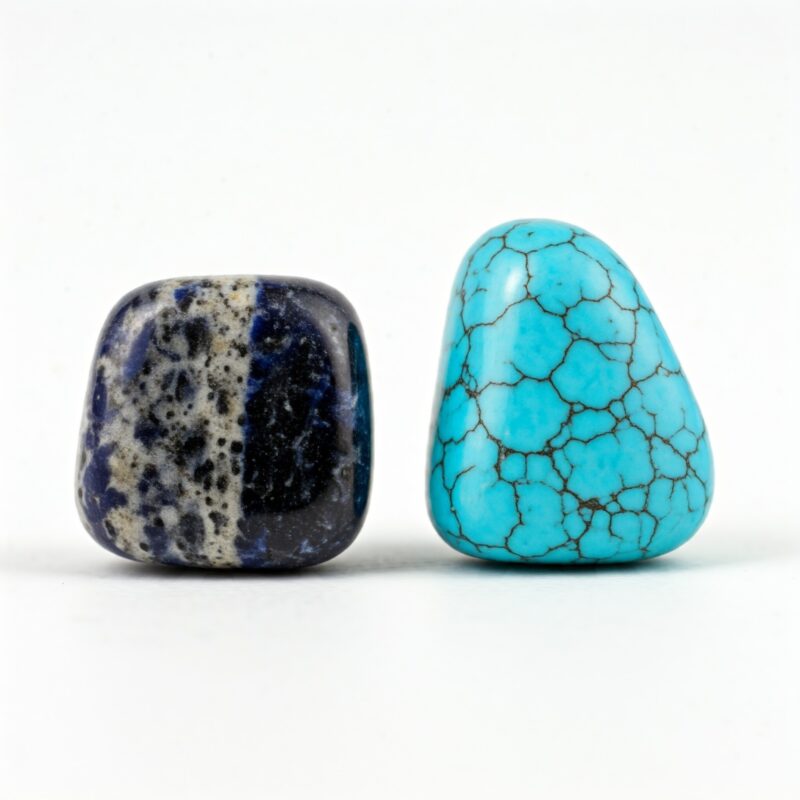 Sodalite (Left) and Turquoise (Right)