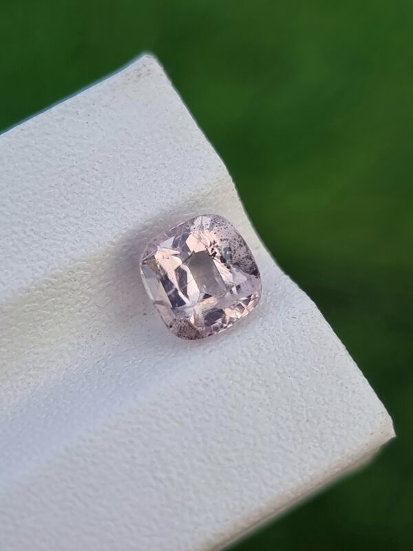1.88 ct natural sapphire, cushion cut, very light pink, Afghanistan origin, untreated