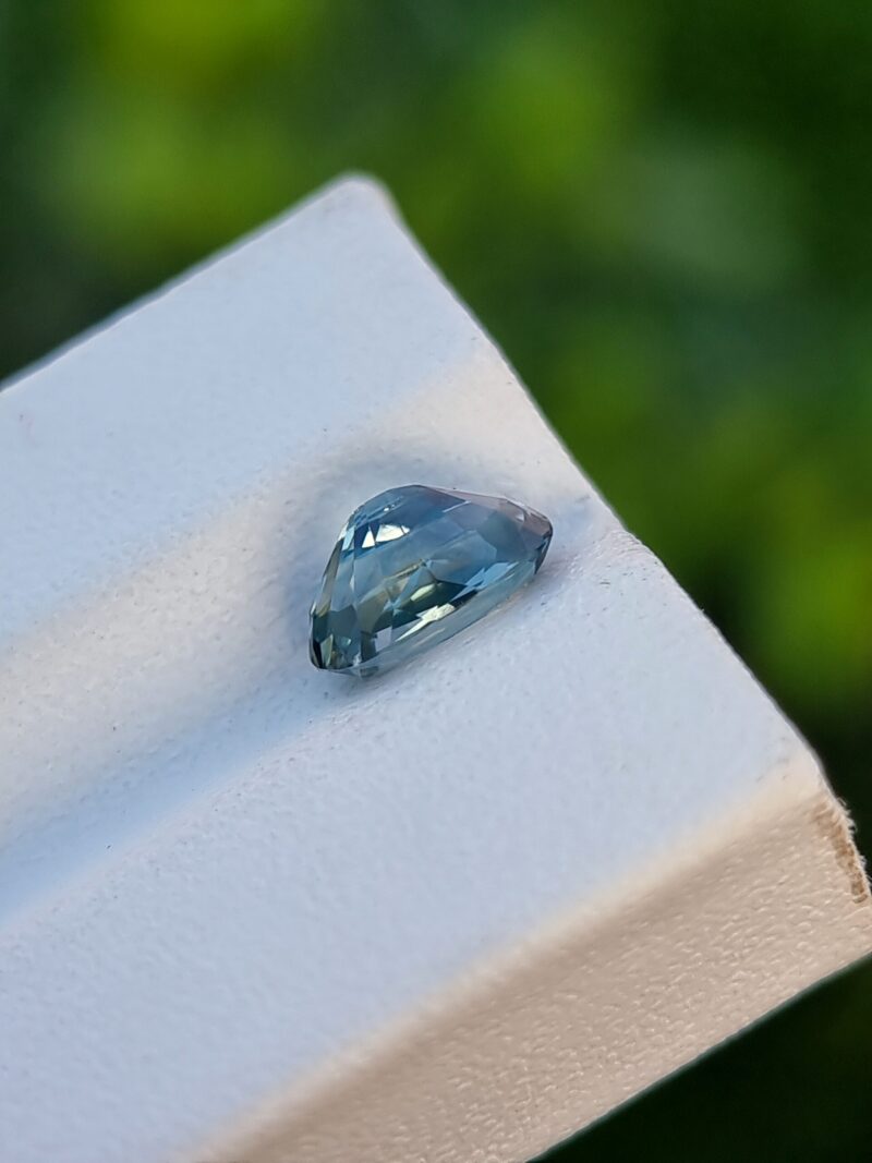 1.90 ct natural blue zircon with loupe-clean clarity and oval mixed cut