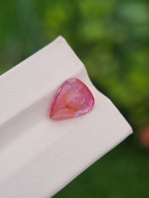 Natural Padparadscha Sapphire 3.80 ct Pear Cut – Orangish Pink, Untreated, Certified