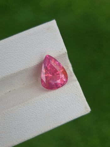 Natural Padparadscha Sapphire 3.75 ct Pear Cut – Orangish Pink, Untreated, Certified