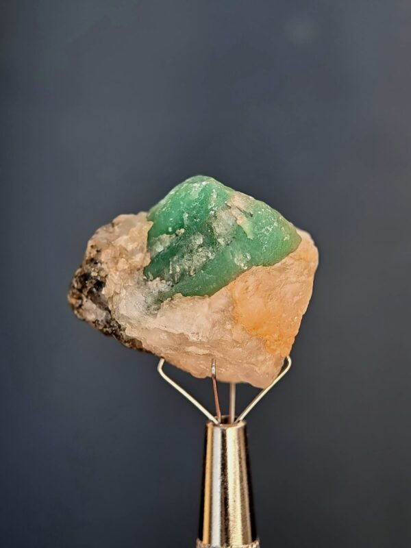 Raw emerald specimen from Swat, Pakistan, weighing 15.97 grams. Featuring a natural emerald within its matrix.