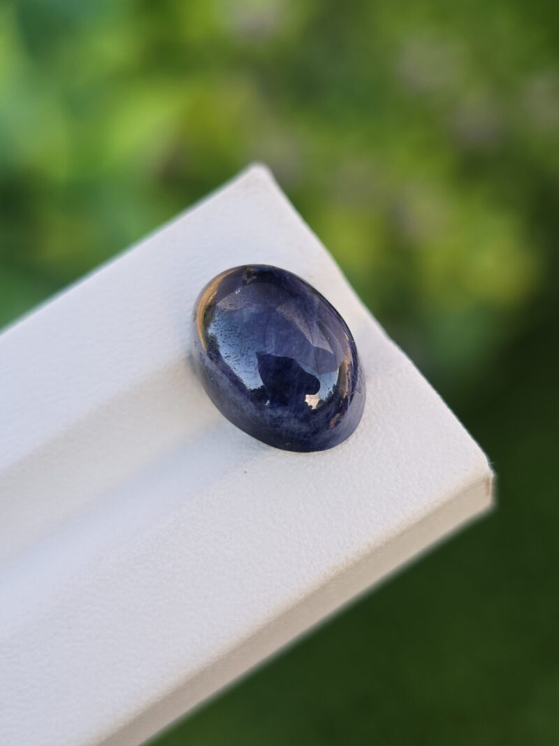 Natural Sapphire – 8.86 Ct Oval Cabochon, Blue, Semi-Transparent, Afghanistan