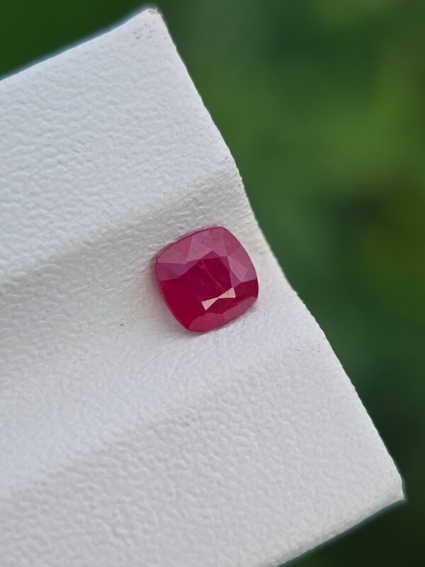 0.53 ct Cushion Cut Red Ruby from Afghanistan - Natural and Untreated