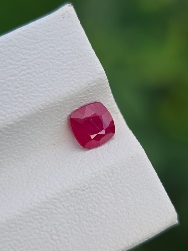0.53 ct Cushion Cut Red Ruby from Afghanistan - Natural and Untreated